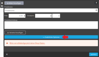 Id 610 Jimdo Shop Zusätzliche Option Klein 1