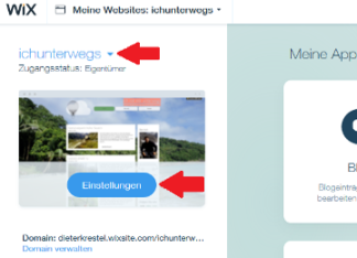 Id 751 Screenshot Wix Einstellungen