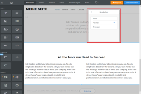 Id 428 Weebly Parallax Effekt Einstellen Gross