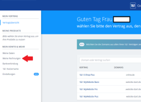Id 487 1Und1 Rechnung