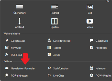 Id 603 Jimdo Newsletter Formular Button