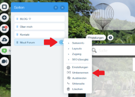 Id 720 Screenshot Wix Seitenname Ändern