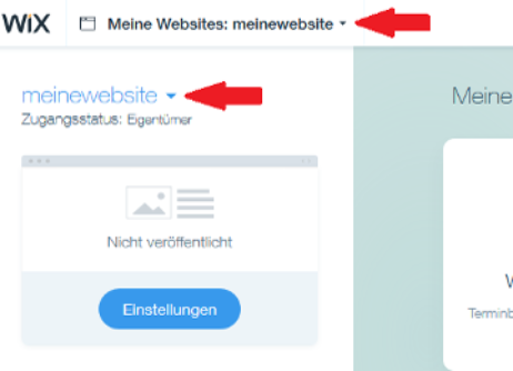 Id 728 Screenshot Wix Website Auswählen