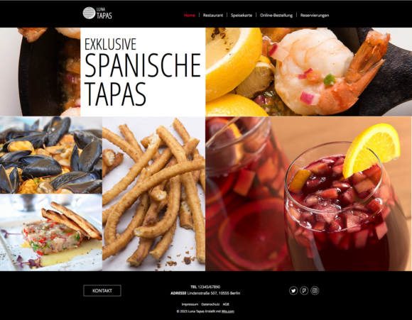 Beispielseite Gastronomie 1