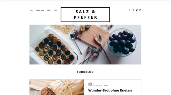 Beispielseite Foodblog 2