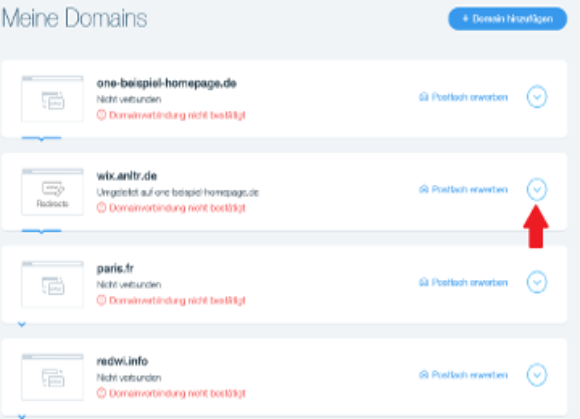 Id 753 Screenshot Wix Meine Domains Neu