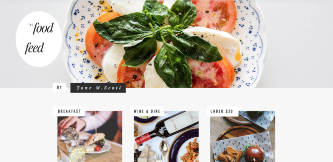 Beispielseite Foodblog 1